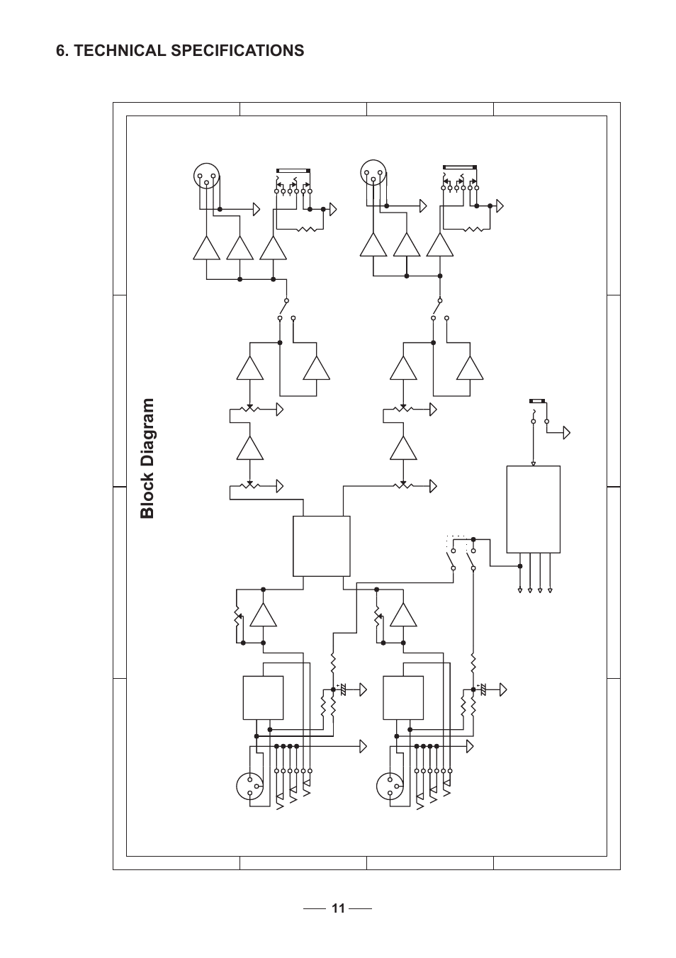Bblock diagram, Technical specifications 6.1 block diagram, Tube-12ax7 | Ac18v | Nilfisk-ALTO STEREO TUBE PREAMP User Manual | Page 12 / 16