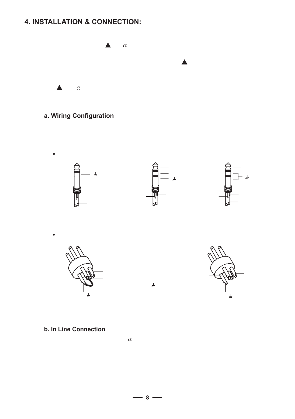 Installation & connection: 4.1 mains connection, 2 audio onnection c | Nilfisk-ALTO STEREO TUBE PREAMP User Manual | Page 9 / 16