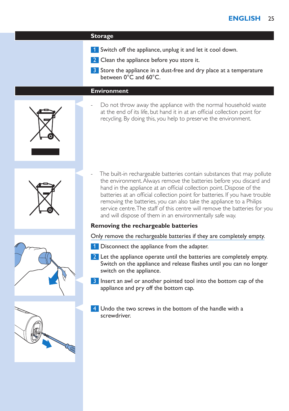 Philips Lumea Precision IPL Haarentfernungssystem User Manual | Page 25 / 114