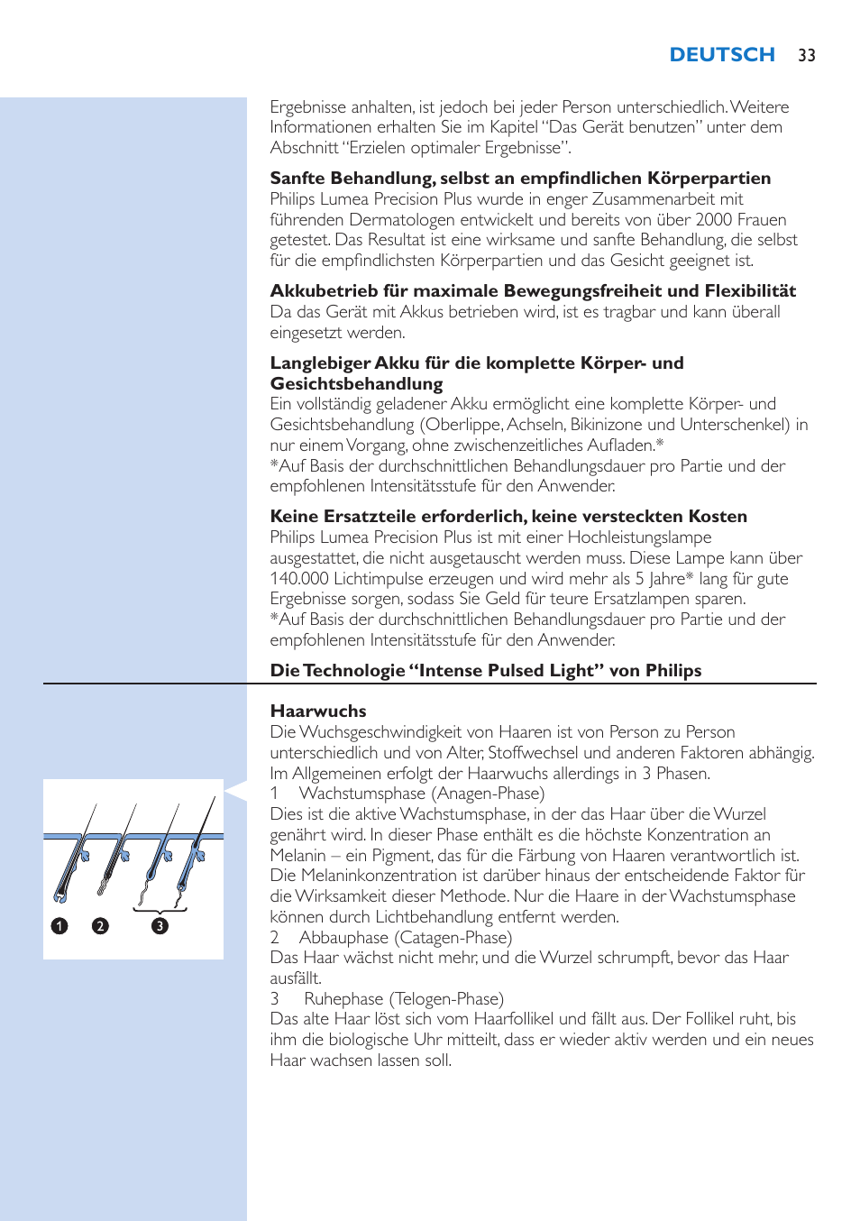 Philips Lumea Precision IPL Haarentfernungssystem User Manual | Page 33 / 114