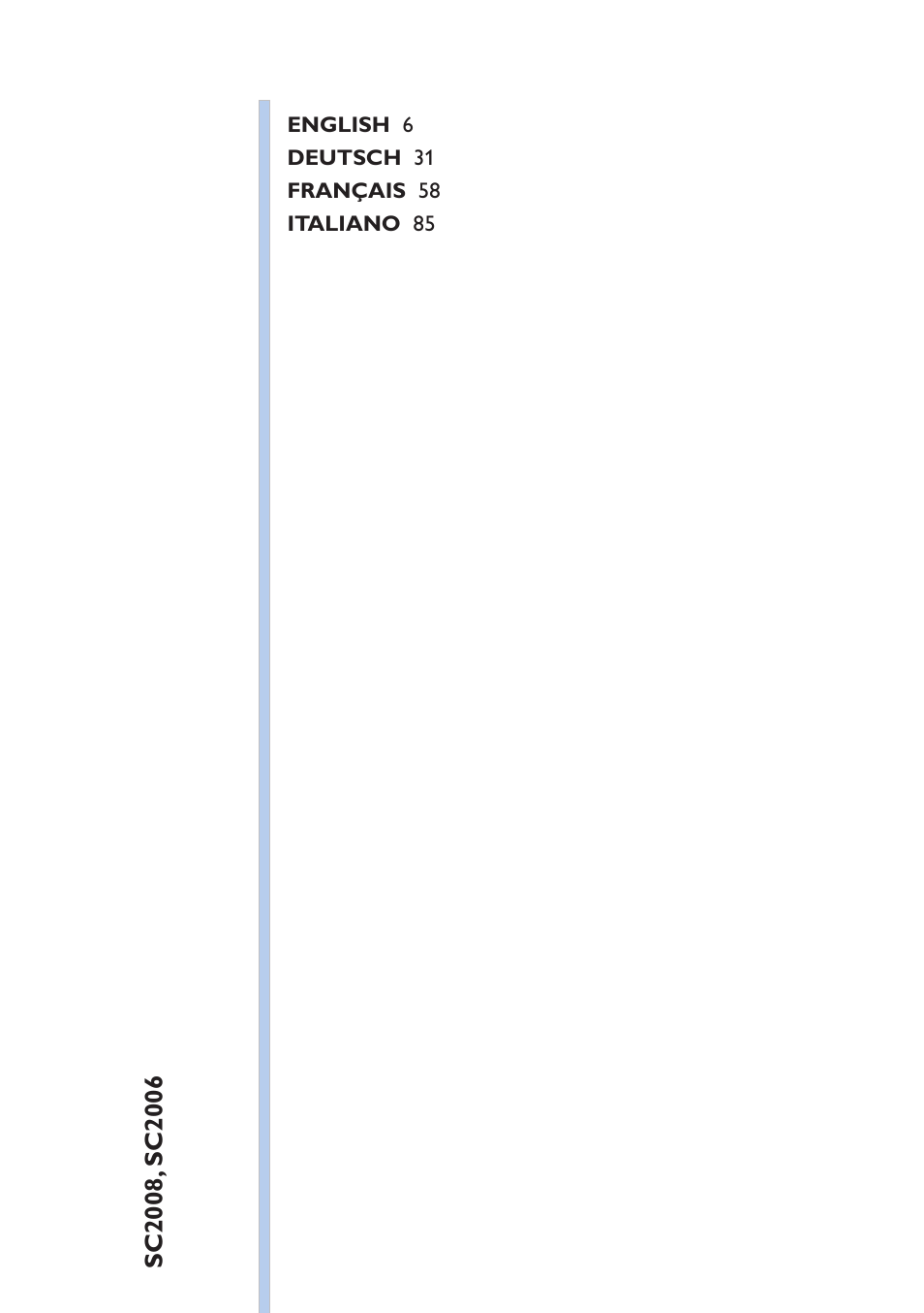 Table of content | Philips Lumea Precision IPL Haarentfernungssystem User Manual | Page 5 / 114