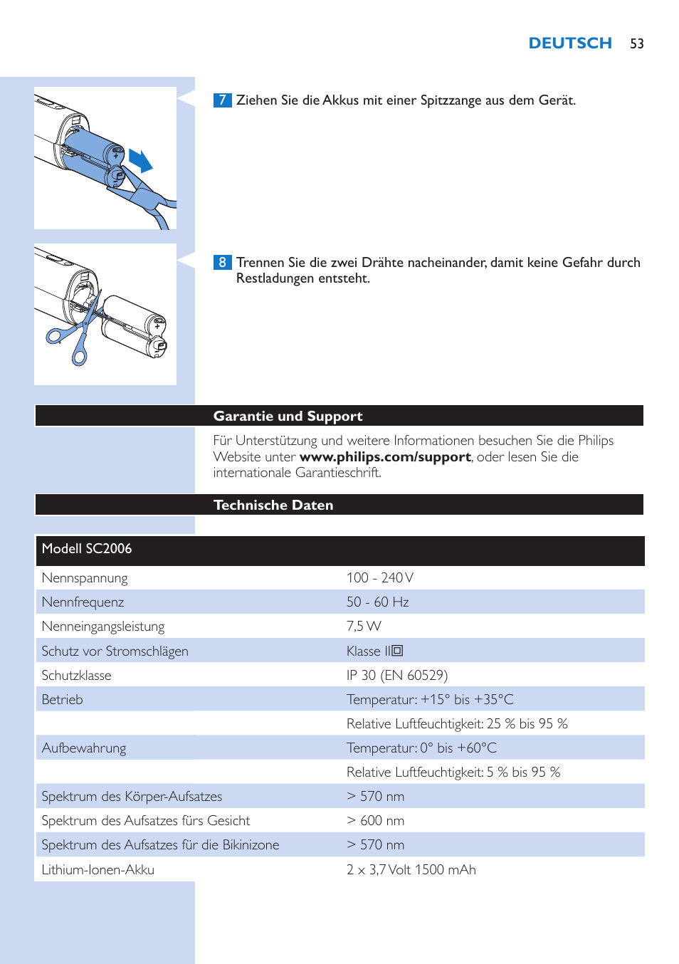 Philips Lumea Precision IPL Haarentfernungssystem User Manual | Page 53 / 114