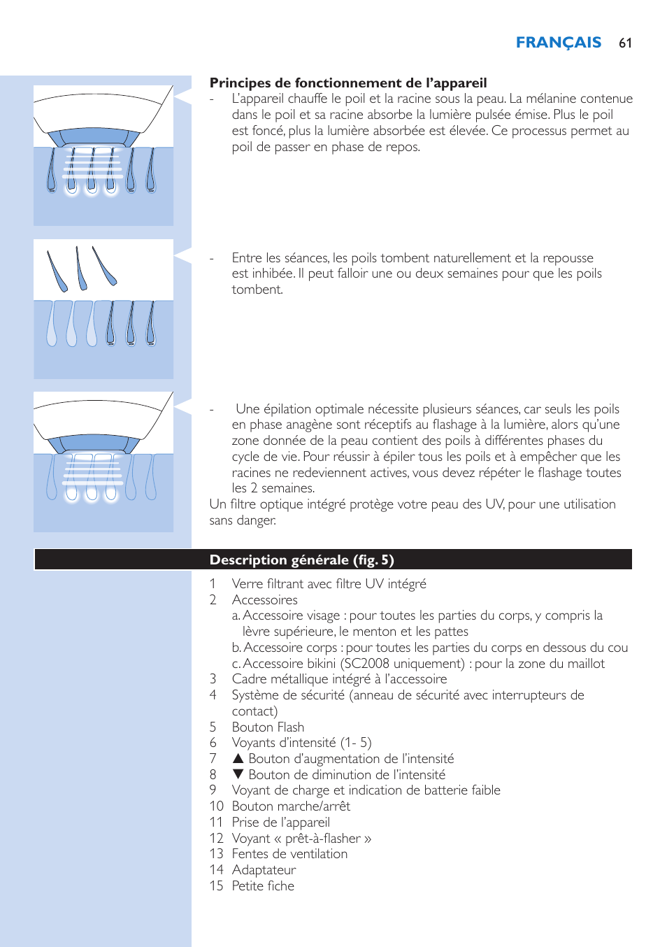 Philips Lumea Precision IPL Haarentfernungssystem User Manual | Page 61 / 114