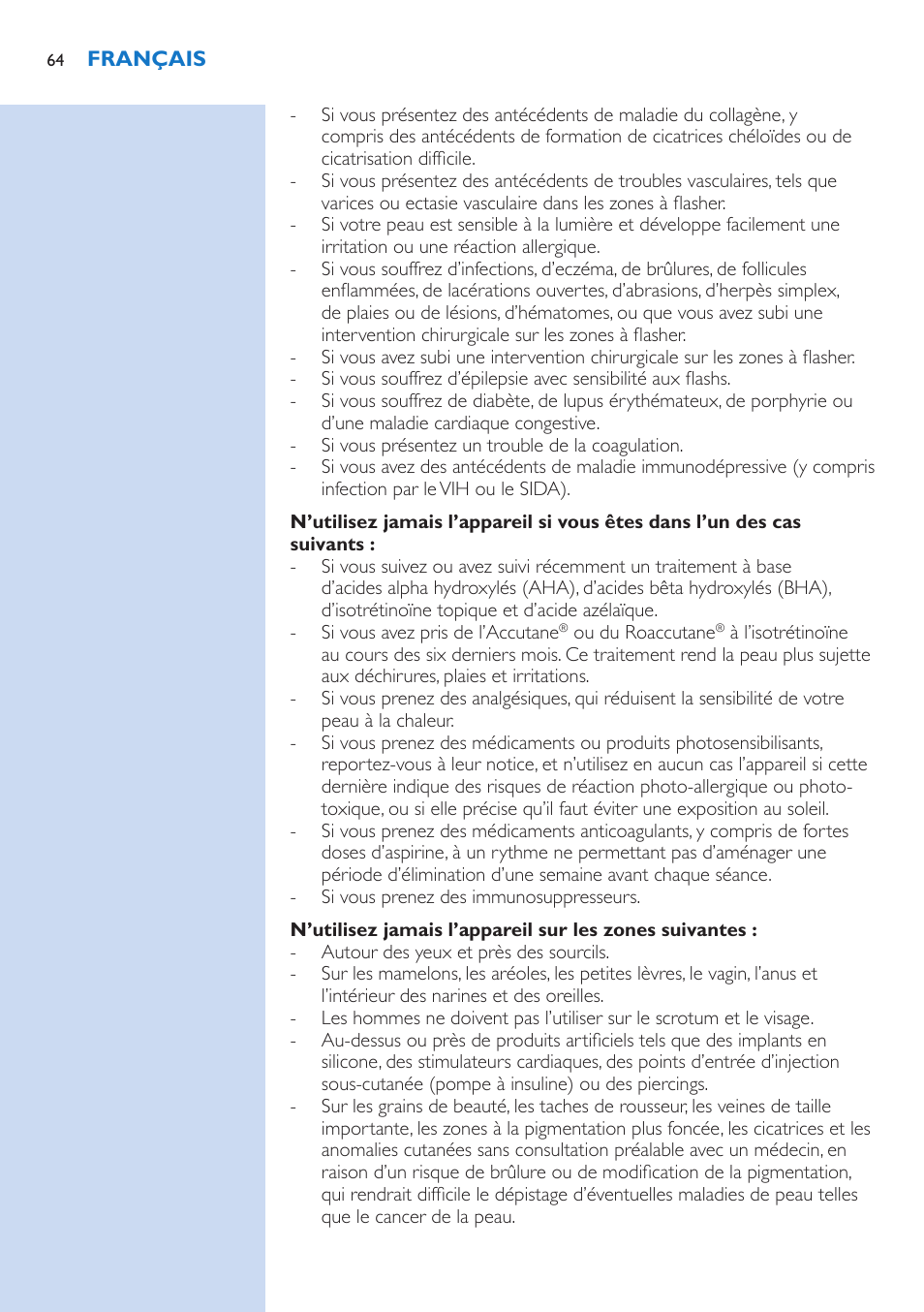 Philips Lumea Precision IPL Haarentfernungssystem User Manual | Page 64 / 114