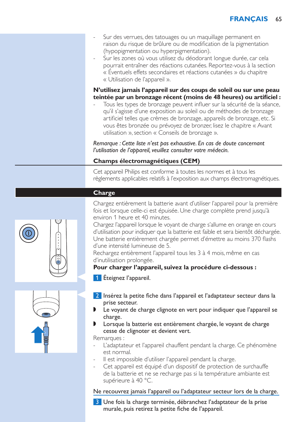 Philips Lumea Precision IPL Haarentfernungssystem User Manual | Page 65 / 114