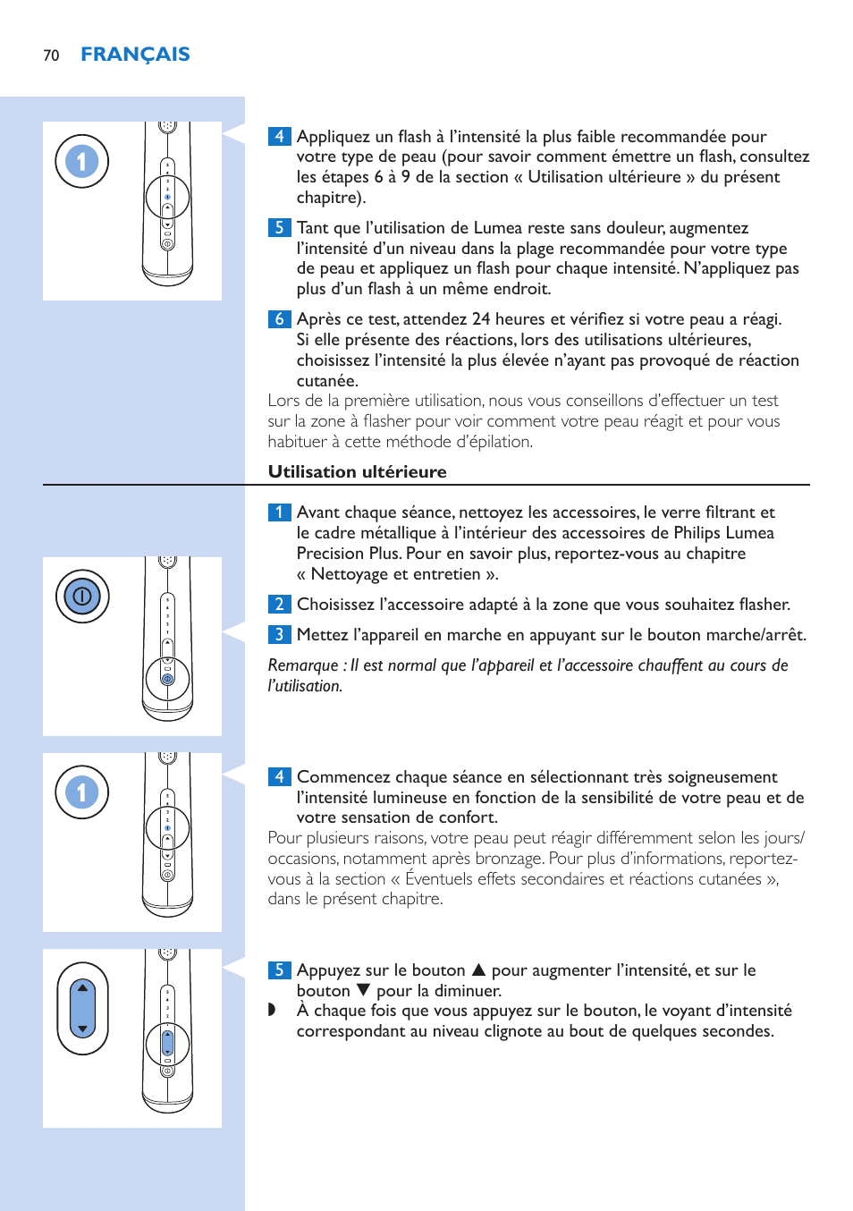 Philips Lumea Precision IPL Haarentfernungssystem User Manual | Page 70 / 114