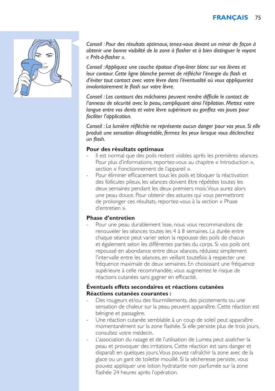 Philips Lumea Precision IPL Haarentfernungssystem User Manual | Page 75 / 114