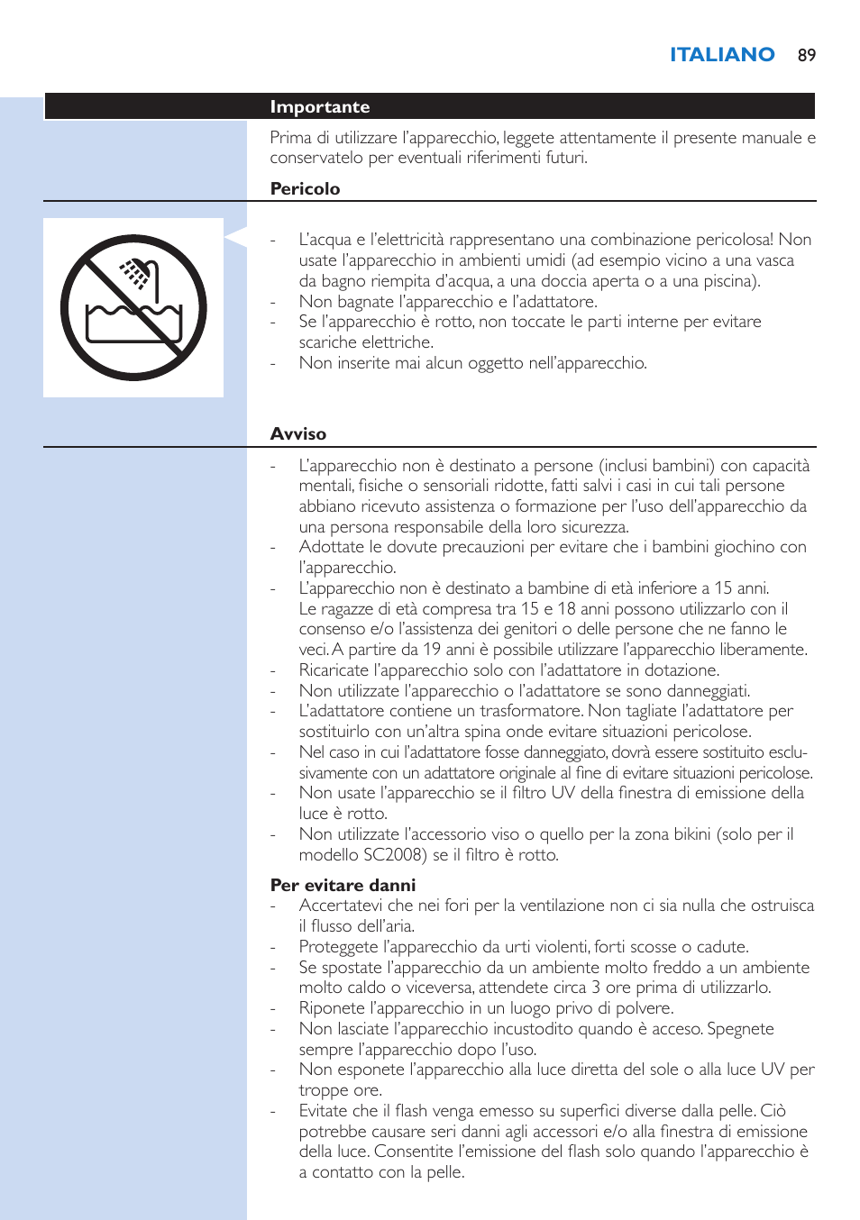 Philips Lumea Precision IPL Haarentfernungssystem User Manual | Page 89 / 114