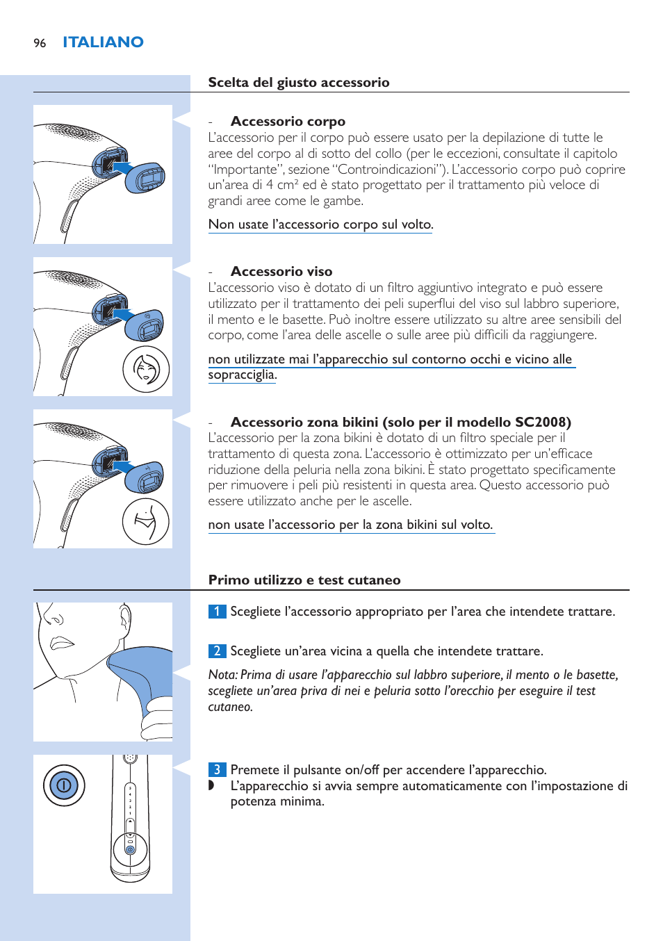 Philips Lumea Precision IPL Haarentfernungssystem User Manual | Page 96 / 114