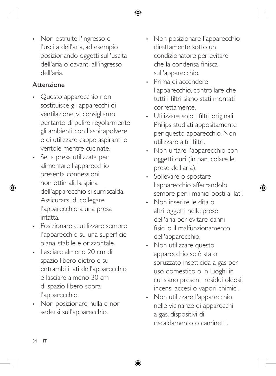 Philips 2-in-1-Kombigerät zur Luftreinigung u. -befeuchtung User Manual | Page 84 / 108