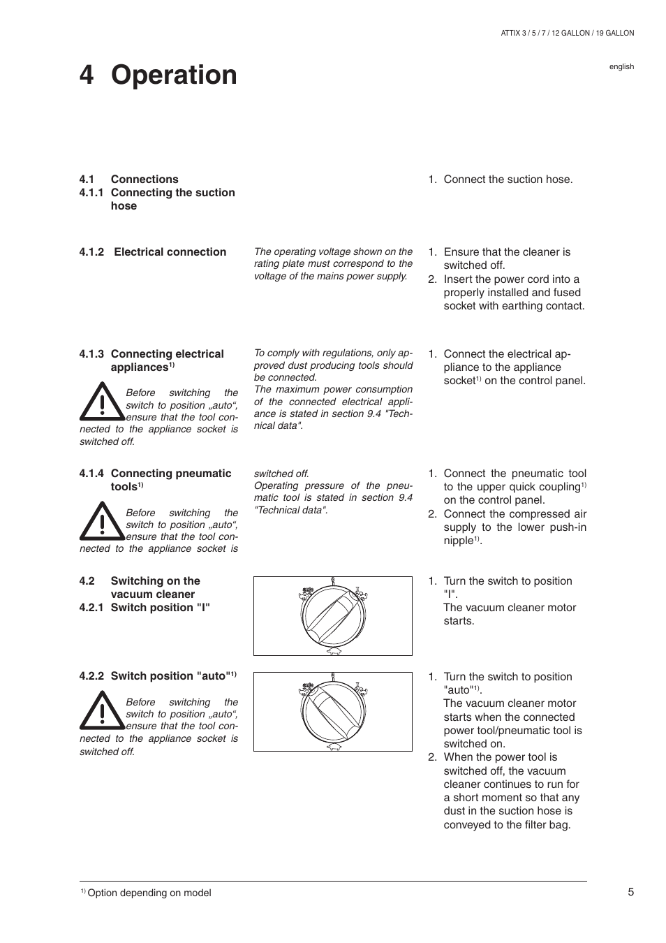 4 operation | Nilfisk-ALTO ATTIX 590-21 User Manual | Page 11 / 20