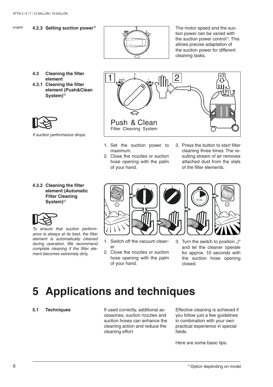 5 applications and techniques | Nilfisk-ALTO ATTIX 590-21 User Manual | Page 12 / 20