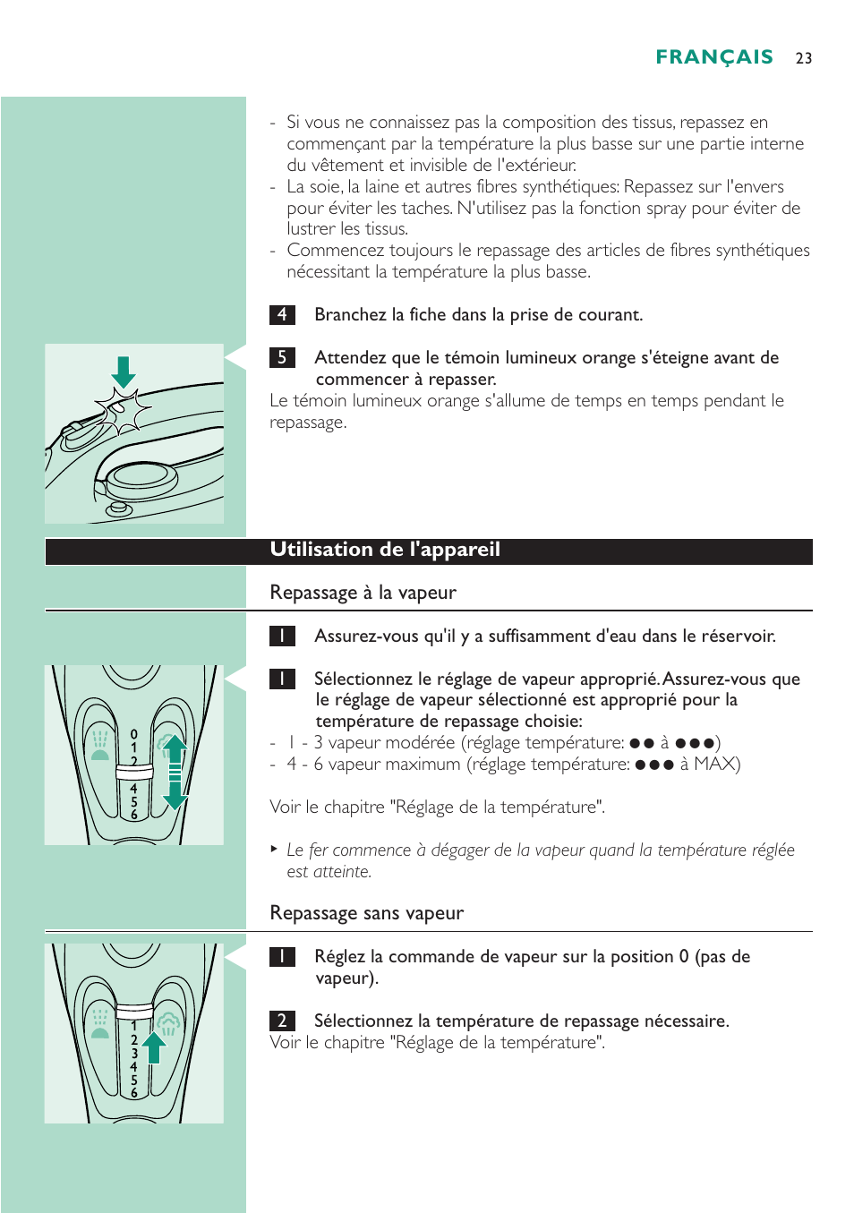 Philips Dampfbügeleisen User Manual | Page 23 / 48