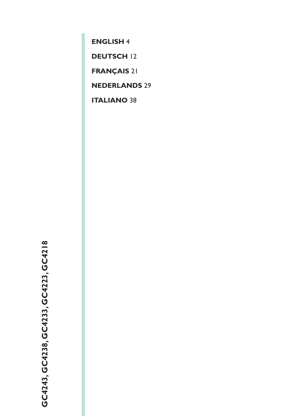 Philips Dampfbügeleisen User Manual | Page 3 / 48