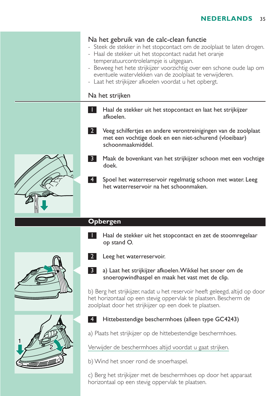 Philips Dampfbügeleisen User Manual | Page 35 / 48