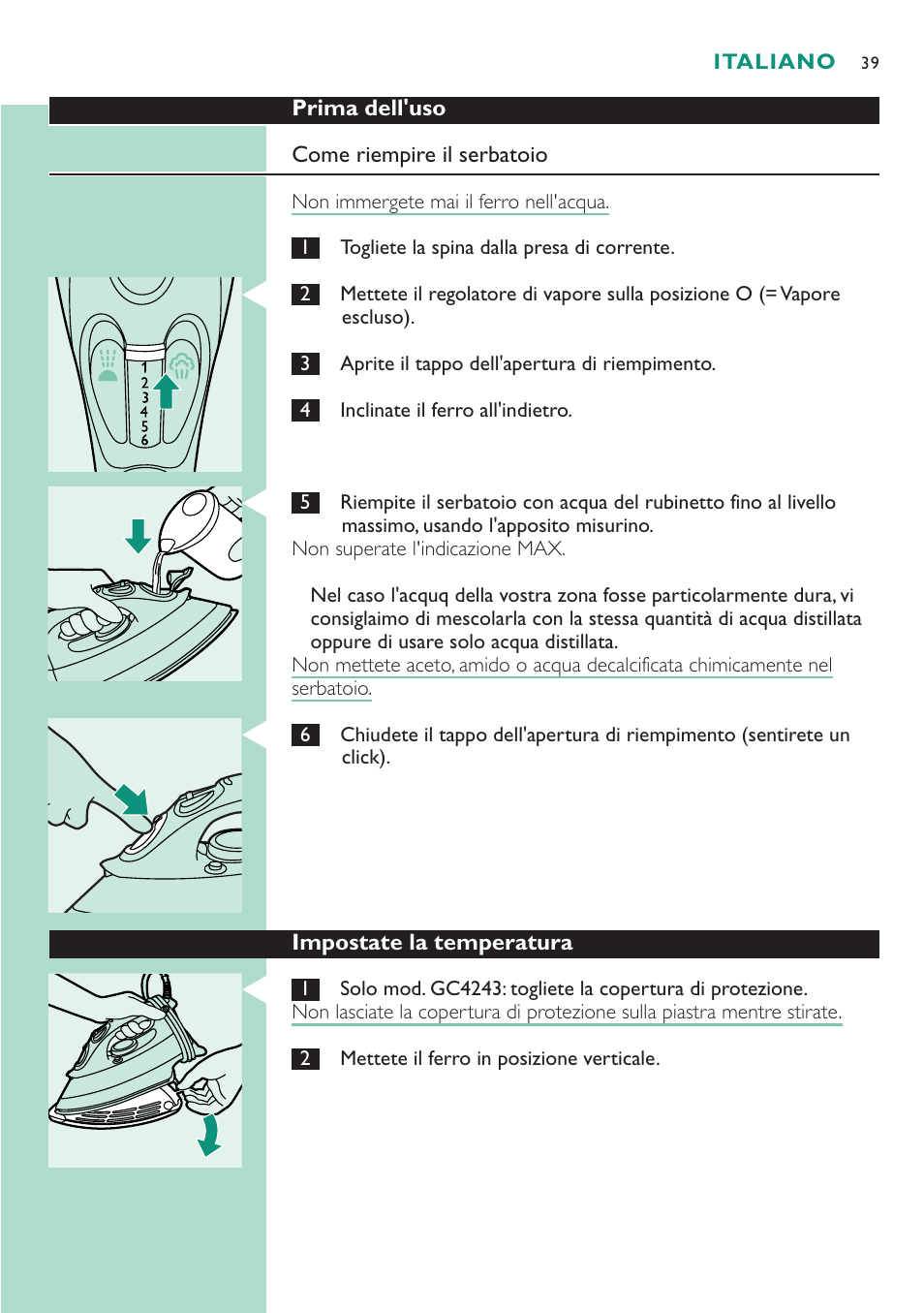 Philips Dampfbügeleisen User Manual | Page 39 / 48