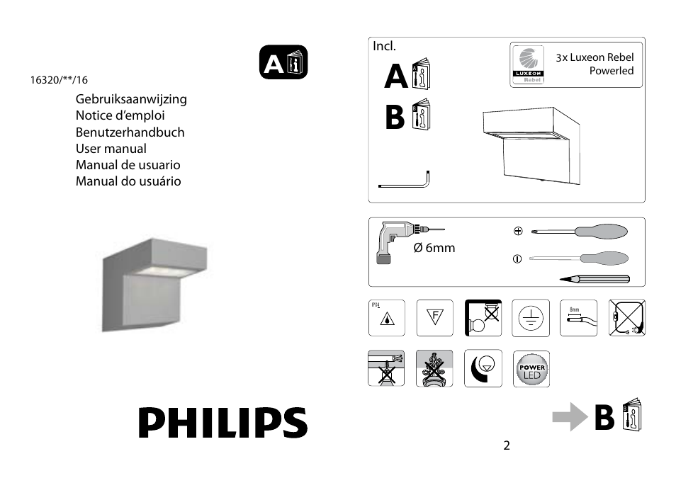 Philips Ledino Wandleuchte User Manual | 4 pages