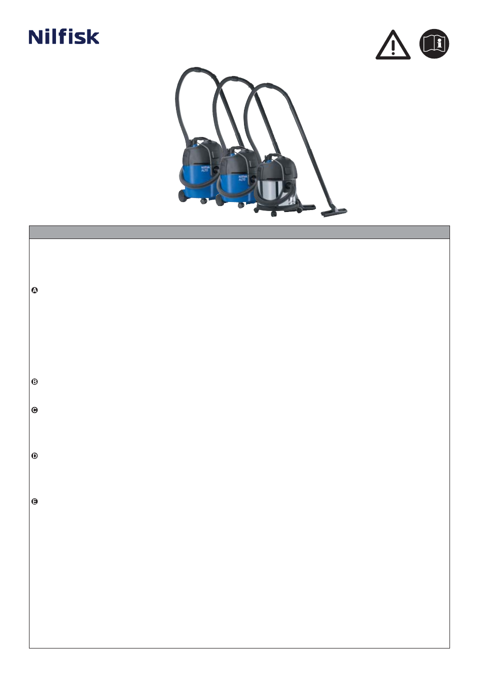 Nilfisk-ALTO Aero 20 User Manual | 5 pages