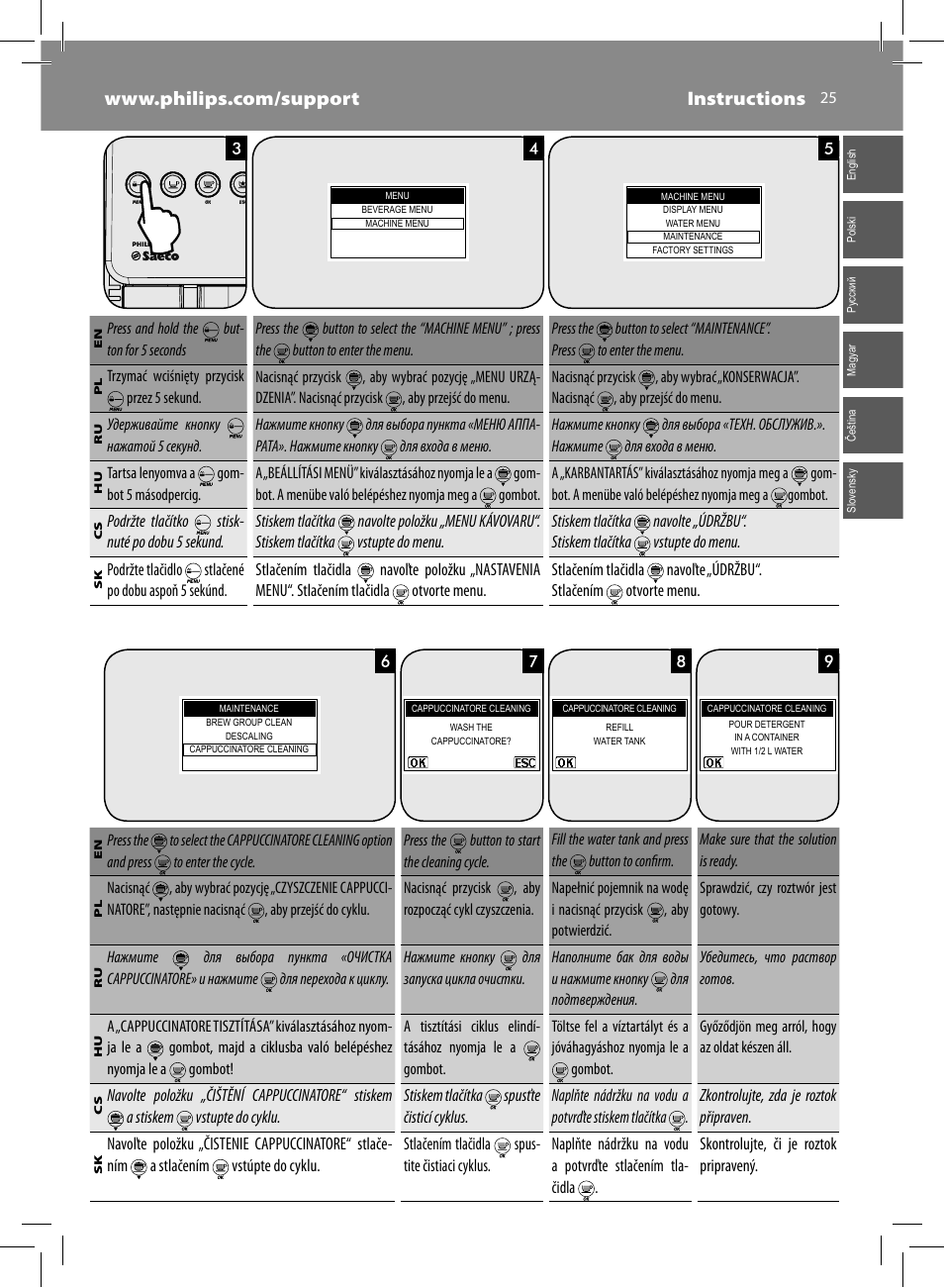 Philips Saeco Kaffeevollautomat User Manual | Page 25 / 72