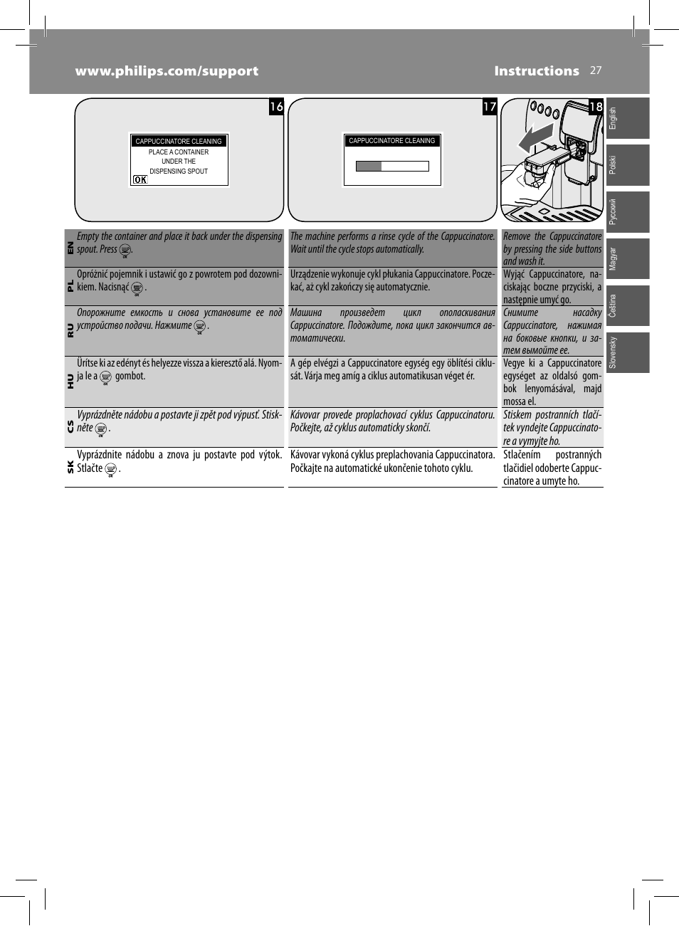 Philips Saeco Kaffeevollautomat User Manual | Page 27 / 72