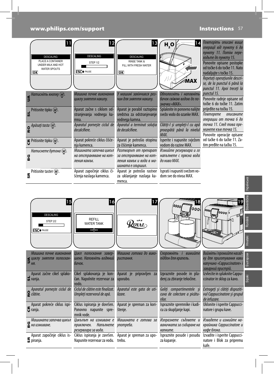 Omax | Philips Saeco Kaffeevollautomat User Manual | Page 57 / 72