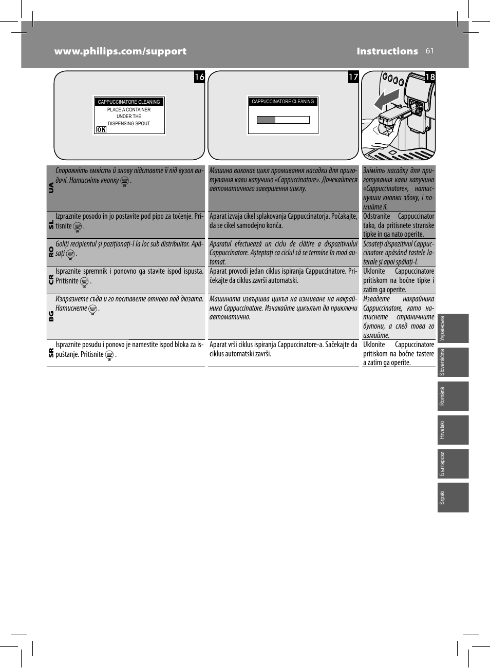 Philips Saeco Kaffeevollautomat User Manual | Page 61 / 72