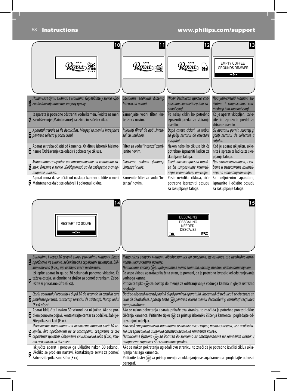 Philips Saeco Kaffeevollautomat User Manual | Page 68 / 72