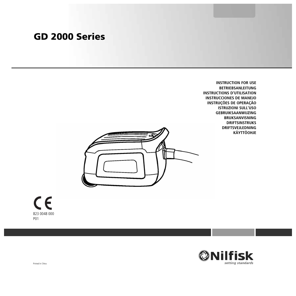 Nilfisk-ALTO GD 2000 Series User Manual | 4 pages