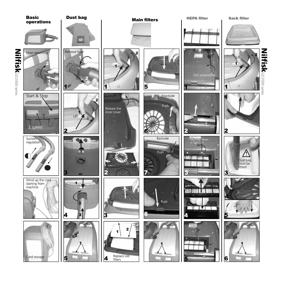 Nilfisk | Nilfisk-ALTO GD 2000 Series User Manual | Page 2 / 4