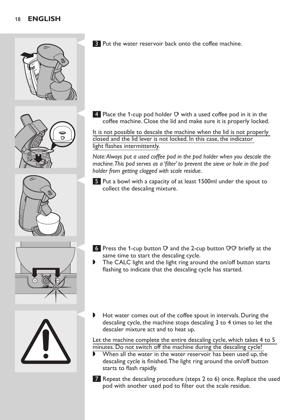 Philips SENSEO® Viva Café Kaffeepadmaschine User Manual | Page 18 / 78