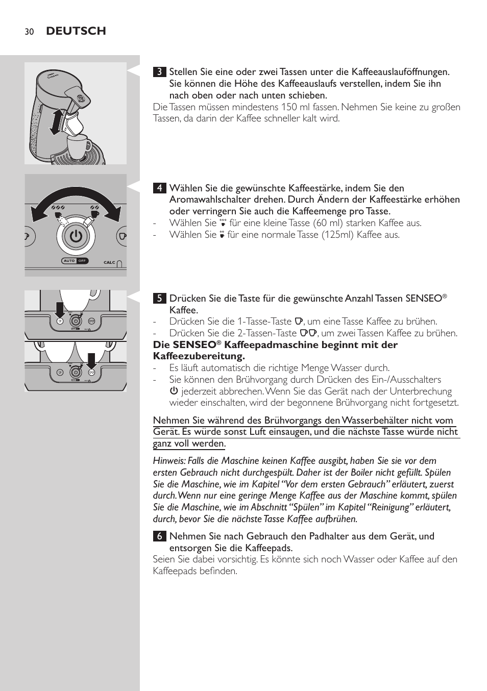 Philips SENSEO® Viva Café Kaffeepadmaschine User Manual | Page 30 / 78