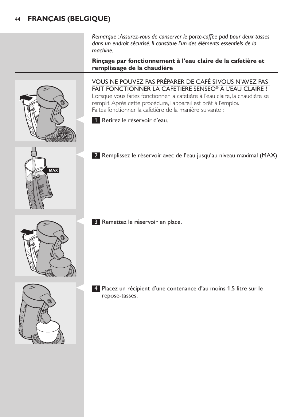 Philips SENSEO® Viva Café Kaffeepadmaschine User Manual | Page 44 / 78