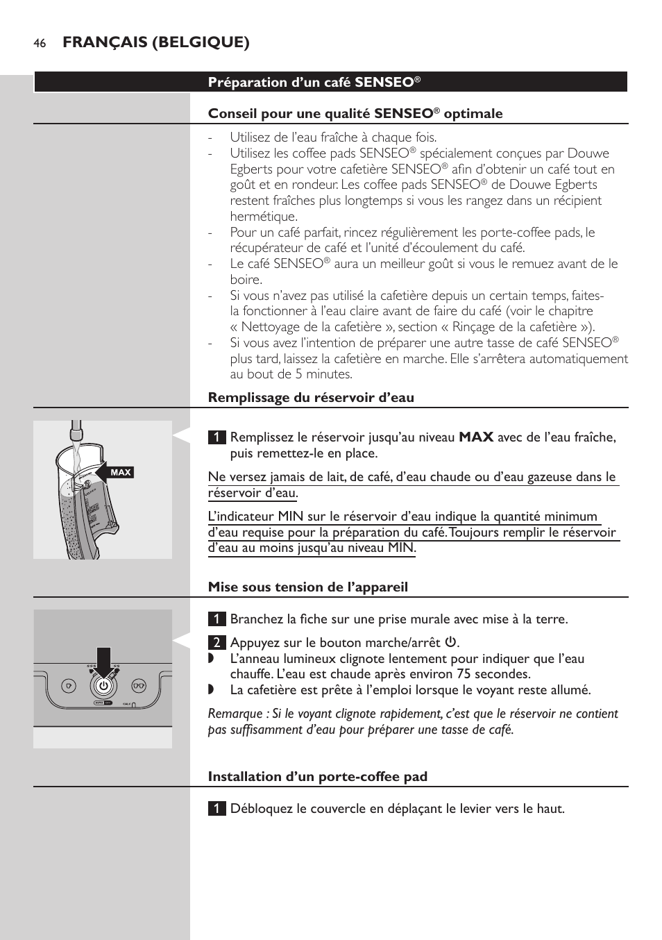 Philips SENSEO® Viva Café Kaffeepadmaschine User Manual | Page 46 / 78