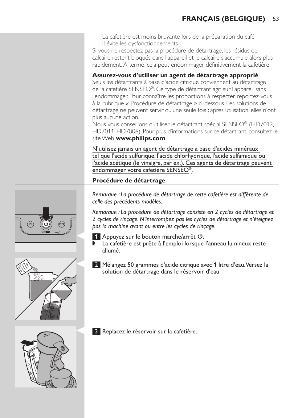Philips SENSEO® Viva Café Kaffeepadmaschine User Manual | Page 53 / 78