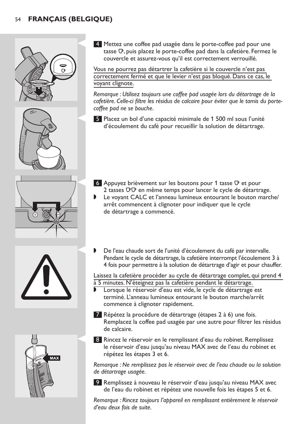 Philips SENSEO® Viva Café Kaffeepadmaschine User Manual | Page 54 / 78