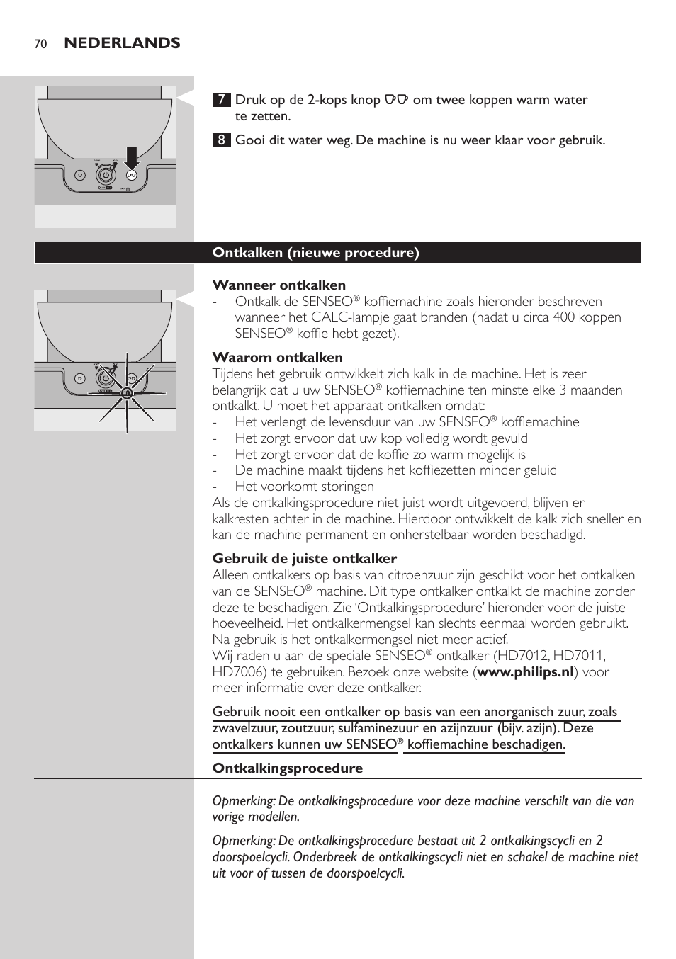 Philips SENSEO® Viva Café Kaffeepadmaschine User Manual | Page 70 / 78