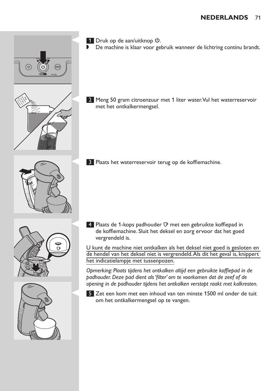 Philips SENSEO® Viva Café Kaffeepadmaschine User Manual | Page 71 / 78