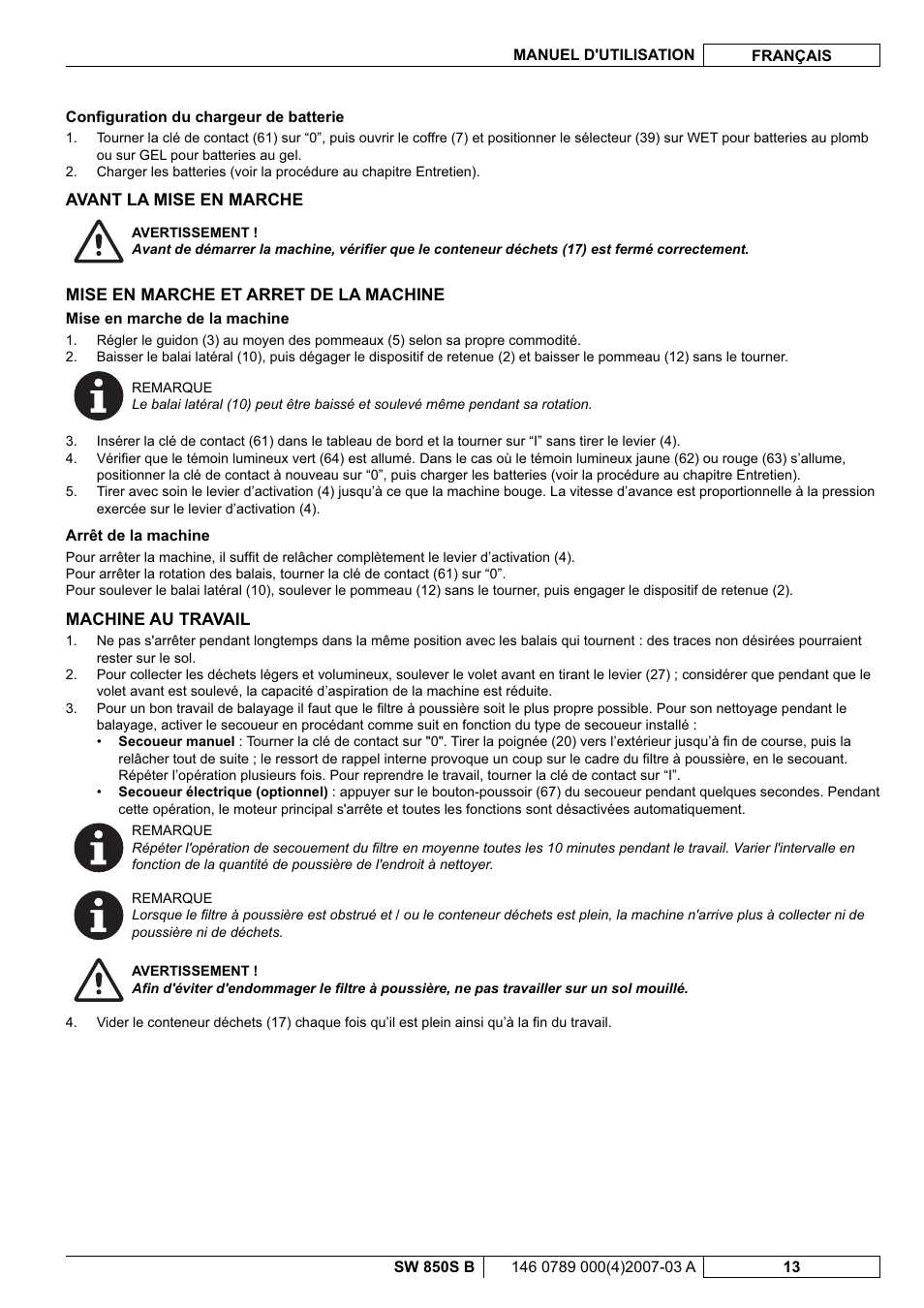 Nilfisk-ALTO SW 850S B User Manual | Page 40 / 104