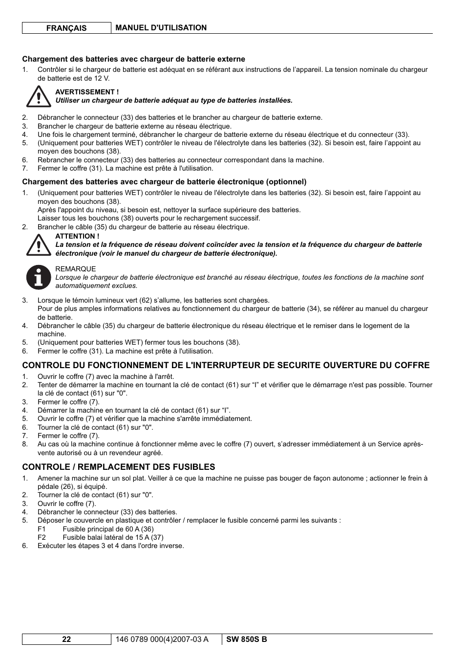 Nilfisk-ALTO SW 850S B User Manual | Page 49 / 104