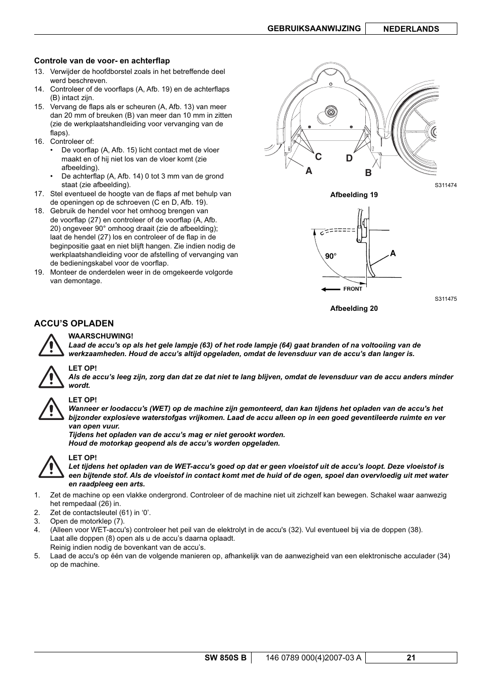 Ac d b | Nilfisk-ALTO SW 850S B User Manual | Page 96 / 104