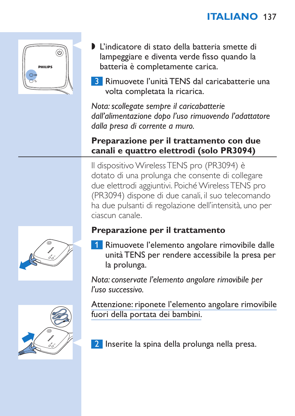 Philips TensRelief 12 selbstklebende Elektroden User Manual | Page 137 / 236