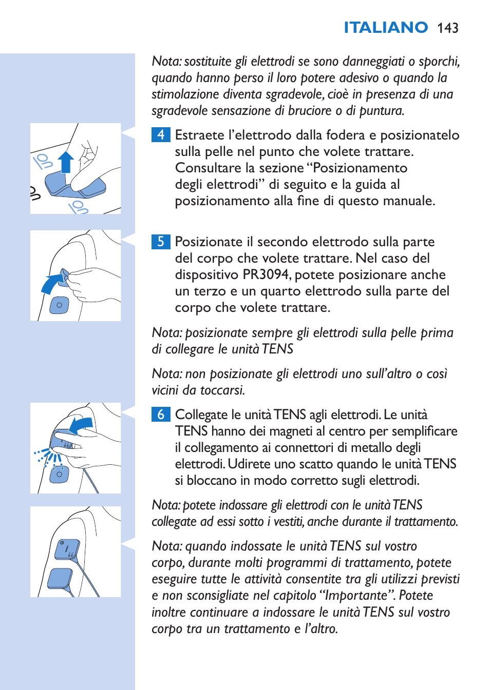 Philips TensRelief 12 selbstklebende Elektroden User Manual | Page 143 / 236