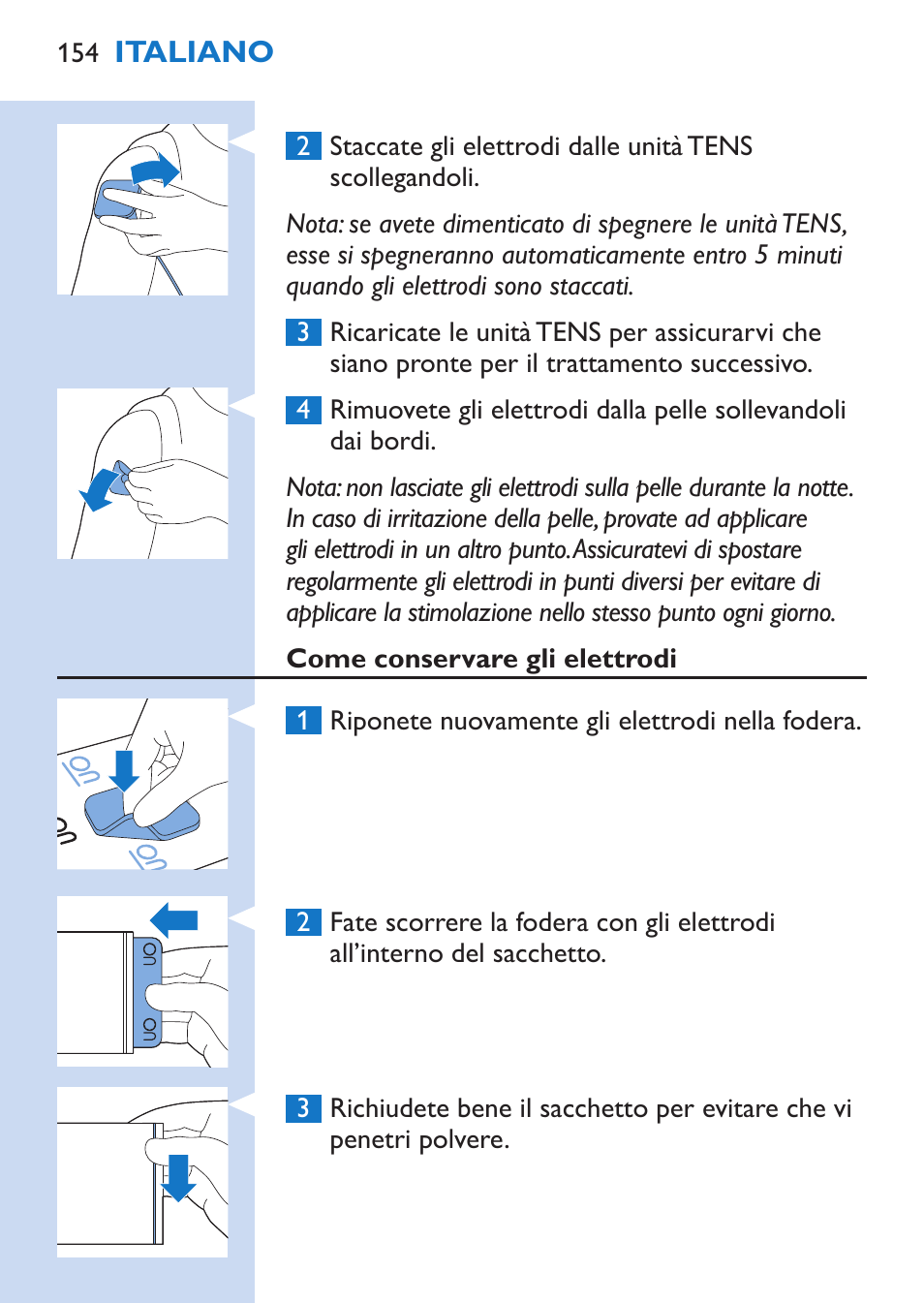 Philips TensRelief 12 selbstklebende Elektroden User Manual | Page 154 / 236