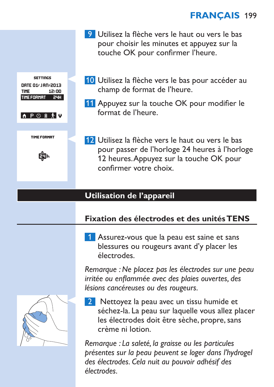 Philips TensRelief 12 selbstklebende Elektroden User Manual | Page 199 / 236