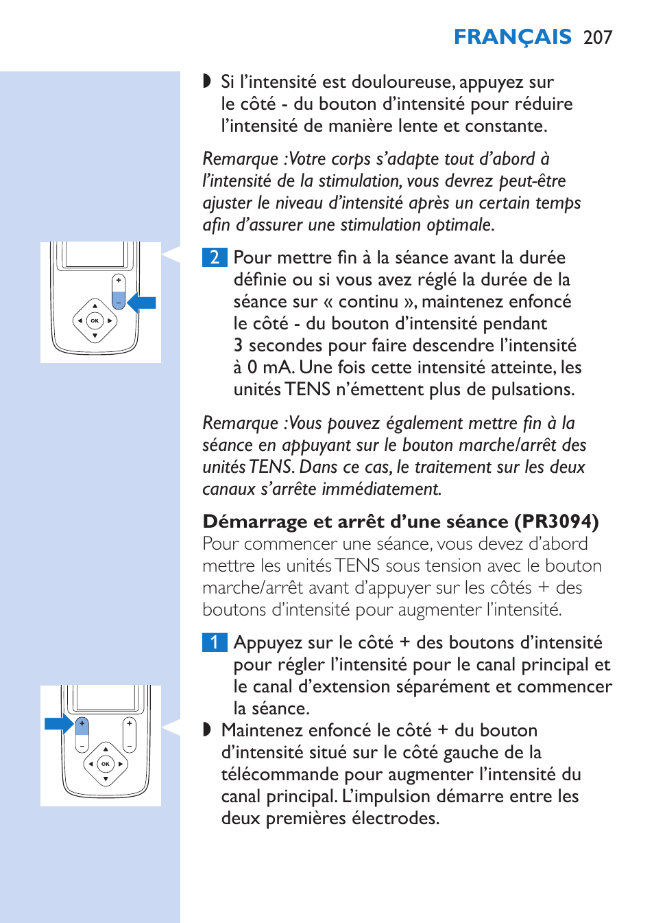 Philips TensRelief 12 selbstklebende Elektroden User Manual | Page 207 / 236