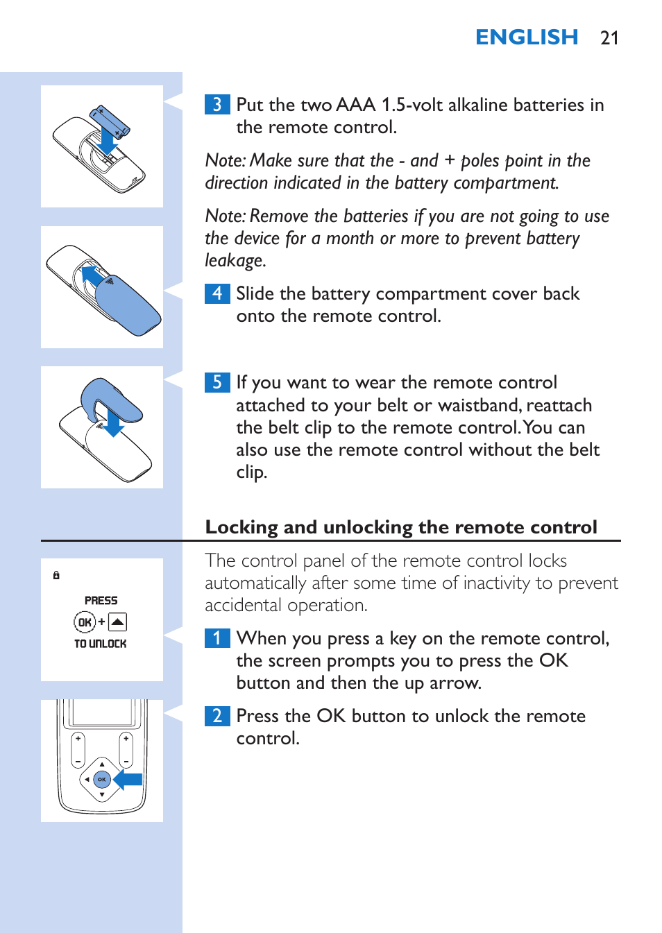 Philips TensRelief 12 selbstklebende Elektroden User Manual | Page 21 / 236