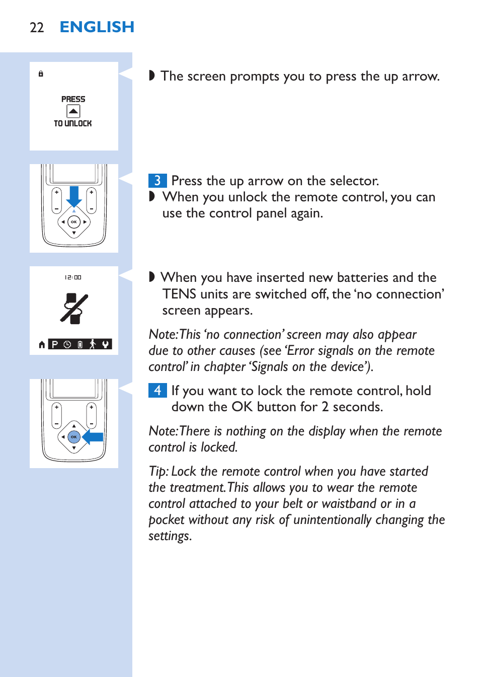 Philips TensRelief 12 selbstklebende Elektroden User Manual | Page 22 / 236