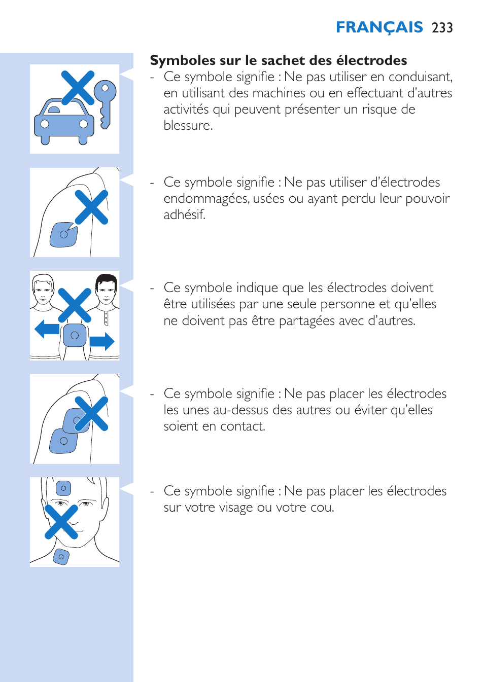 Philips TensRelief 12 selbstklebende Elektroden User Manual | Page 233 / 236