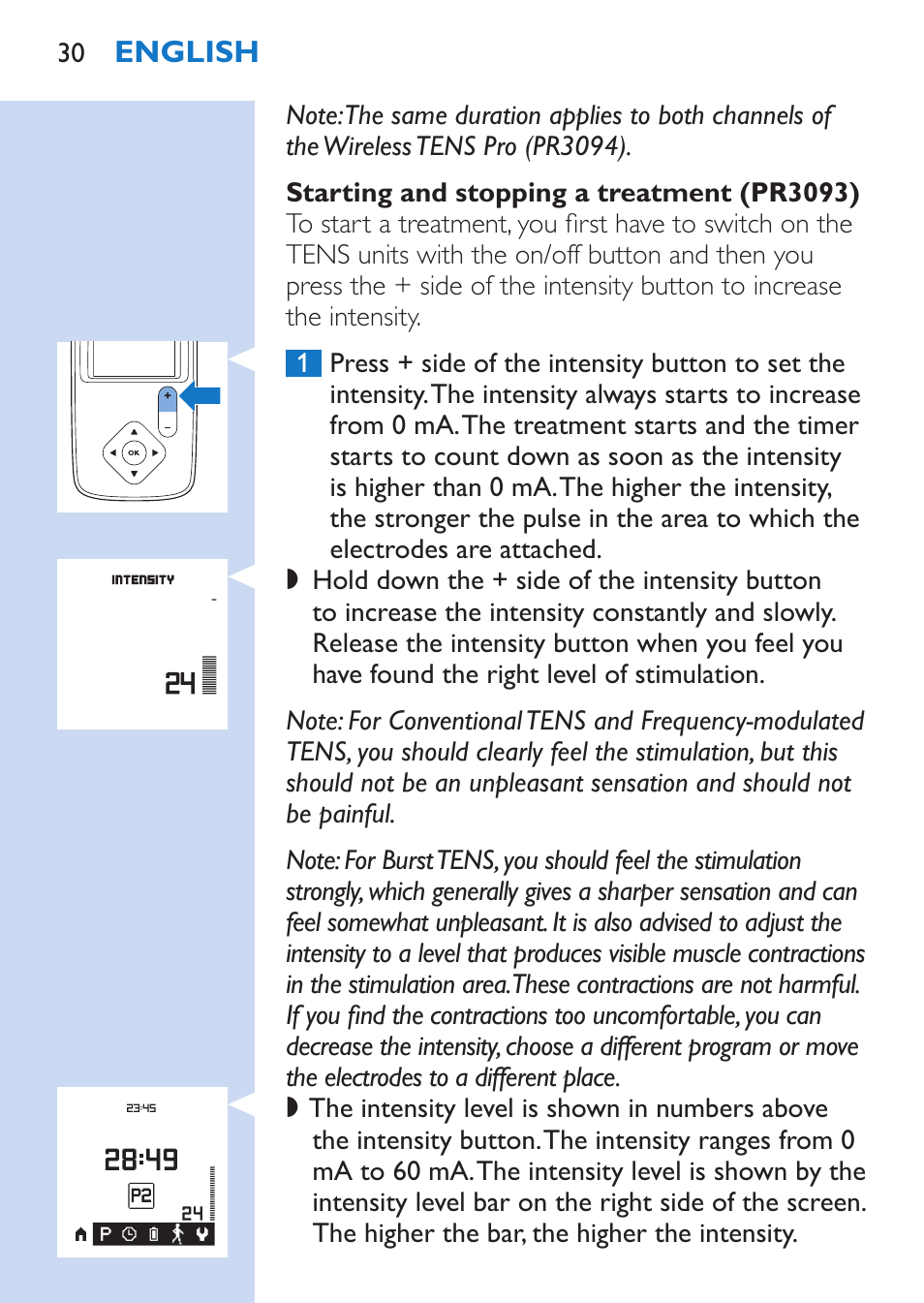 Philips TensRelief 12 selbstklebende Elektroden User Manual | Page 30 / 236