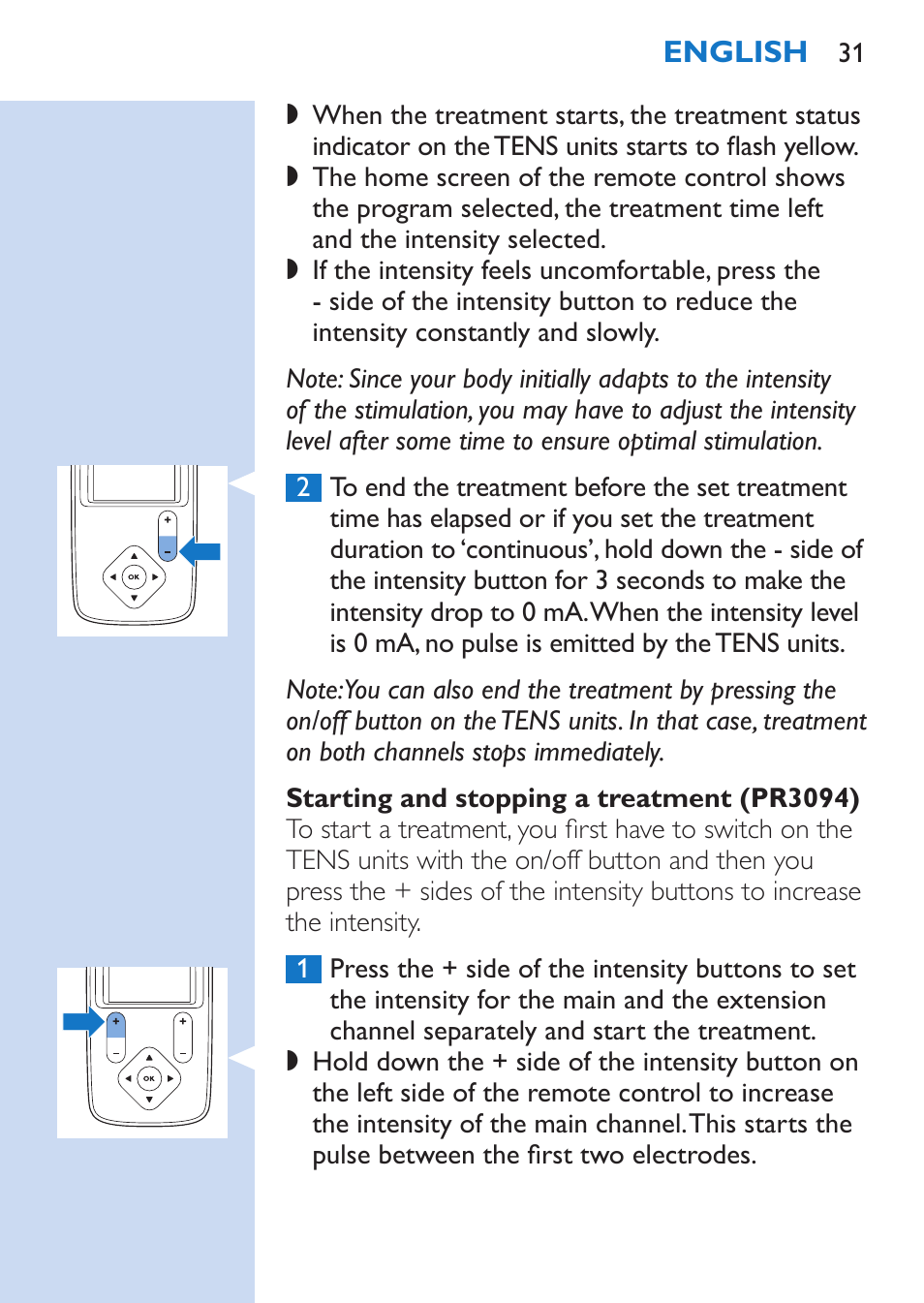 Philips TensRelief 12 selbstklebende Elektroden User Manual | Page 31 / 236